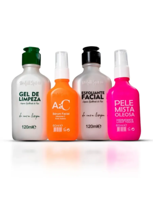 Kit Skin Care - Pele Mista - Rosa